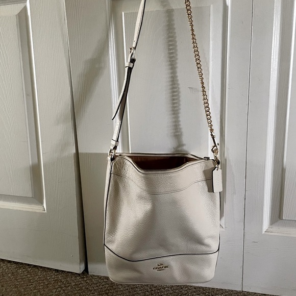 Coach leather white/chalk colored crossbody bag and wallet - Picture 2 of 7